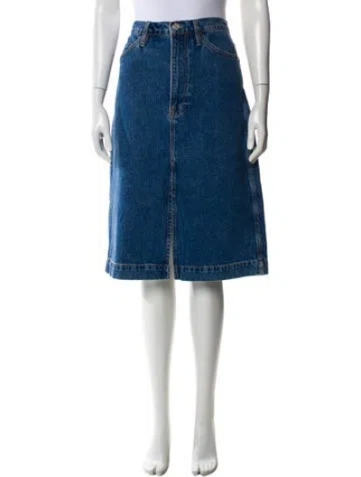 Pre-owned Frame Knee-length Skirt In Blue
