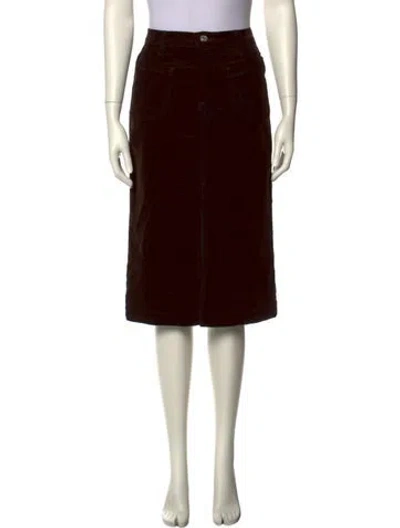 Pre-owned Frame Knee-length Skirt In Brown