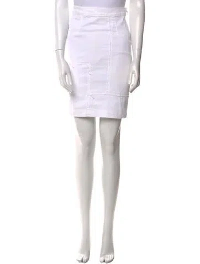 Pre-owned Frame Knee-length Skirt In White