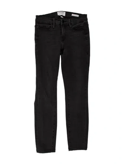 Pre-owned Frame Knightrider Skinny Leg Pants In Black