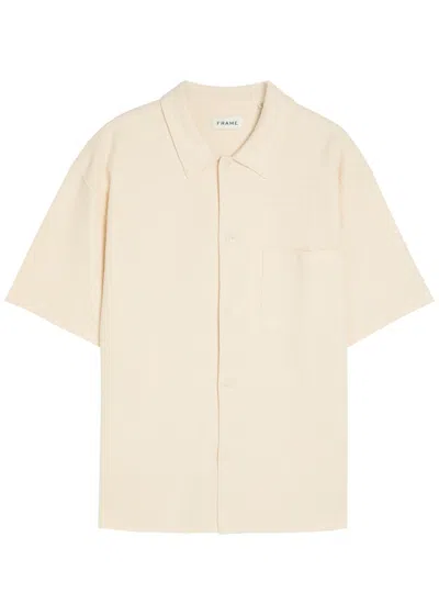 Frame Knit Cotton Shirt In Neutral