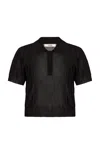 Frame Knitted Polo Top
