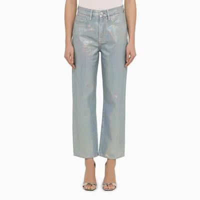 FRAME FRAME  LA JANE CROPPED JEANS IN HOLOGRAM DENIM