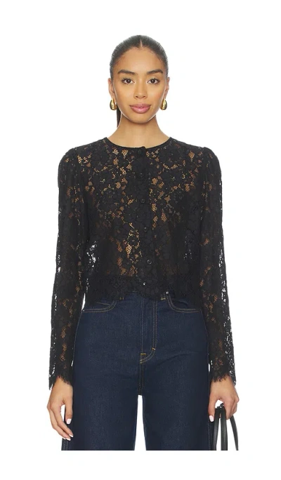 Frame Lace Blouse In Black