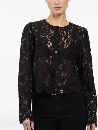 Frame Lace Buttoned Shirt In Multi