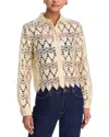 Frame Lace Button-front Shirt In Ecru