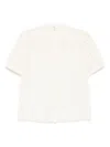Frame Lace Shoulder Inset Silk Blouse In Neutrals