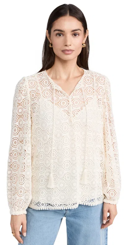 Frame Lace Tassle Popover Cream In Neutral