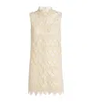 Frame Lace The Deco Mini Dress In Neutral