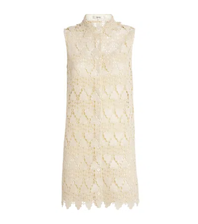 Frame Lace The Deco Mini Dress In White