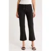Frame Lace-up Stretch Cotton Trousers In Black