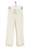 FRAME LACE-UP STRETCH COTTON TROUSERS