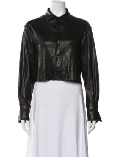 Pre-owned Frame Lamb Leather Biker Jacket In Black