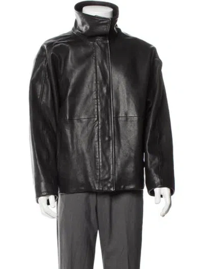 Pre-owned Frame Lamb Leather Jacket In Black