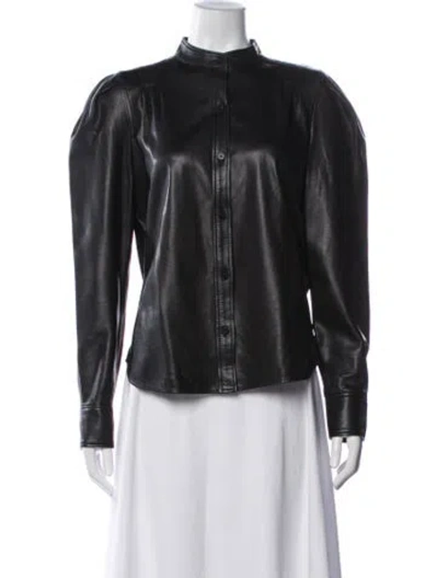 Pre-owned Frame Lamb Leather Jacket In Black