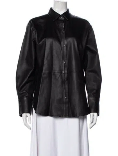 Pre-owned Frame Lamb Leather Jacket In Black