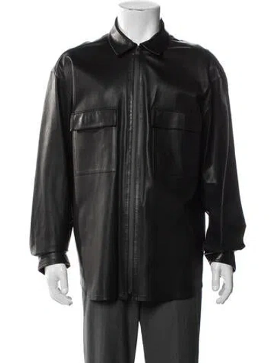 Pre-owned Frame Lamb Leather Jacket In Black