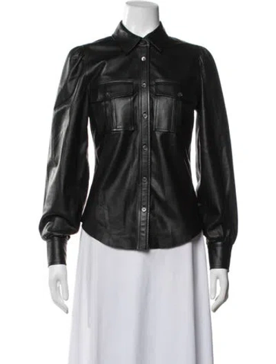 Pre-owned Frame Lamb Leather Jacket In Black