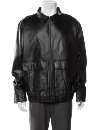 Pre-owned Frame Lamb Leather Jacket In Grey