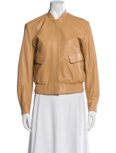 Pre-owned Frame Lamb Leather Jacket In Neutral