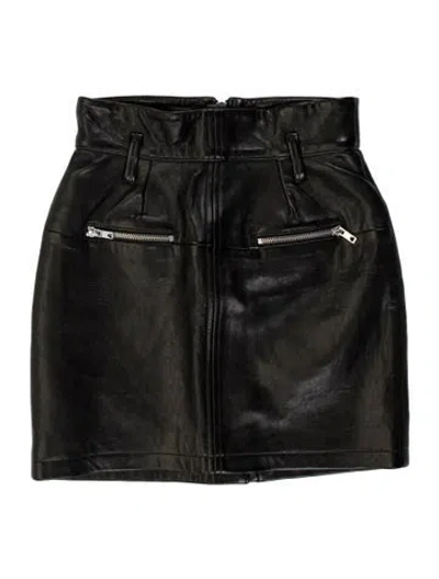 Pre-owned Frame Lamb Leather Mini Skirt W/ Tags In Multicolor