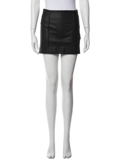 Pre-owned Frame Lamb Leather Mini Skirt In White