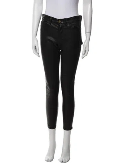 Pre-owned Frame Lamb Leather Skinny Leg Pants In Multi