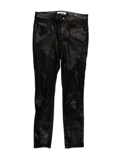 Pre-owned Frame Lamb Leather Skinny Leg Pants In Multi
