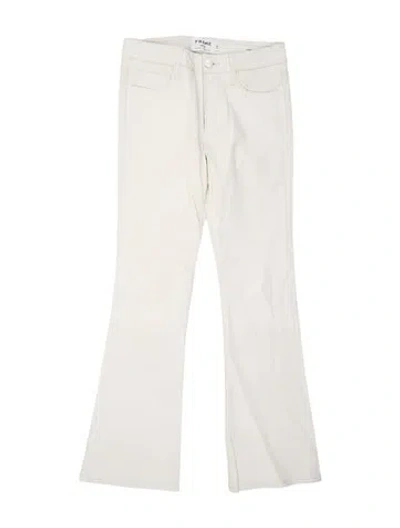 Pre-owned Frame Lamb Leather Straight Leg Pants In Neutral