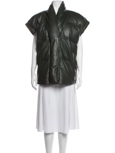 Pre-owned Frame Lamb Leather Vest In Green