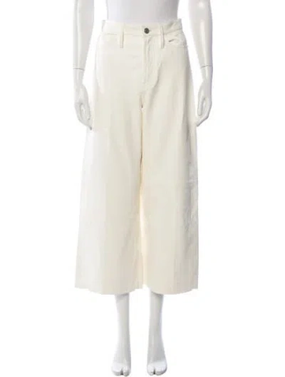 Pre-owned Frame Lamb Leather Wide Leg Pants In Neutral