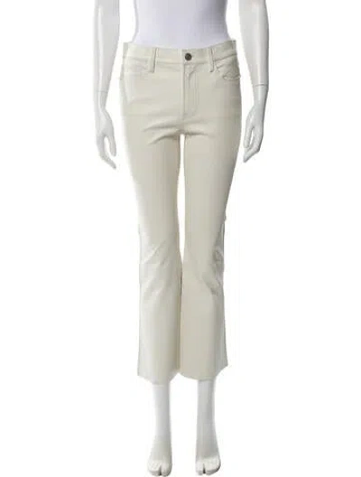 Pre-owned Frame Lamb Leather Wide Leg Pants W/ Tags In Neutral