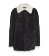 Frame Lamb Shearling Jacket In Black
