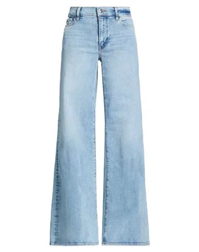 Frame Lark Le Palazzo Woman Jeans Blue Size 31 Cotton, Pre-consumer Recycled Cotton, Recycled Polyes