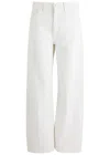 Frame Triple Binding Blanc Wide Leg Jean In White