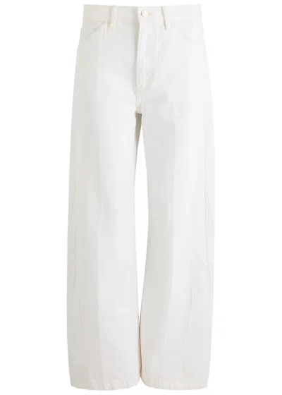 Frame Le Baggy Palazzo Wide-leg Jeans In White