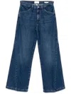 Frame Denim Le Slim Palazzo Ionview Sailor Jean In Blue