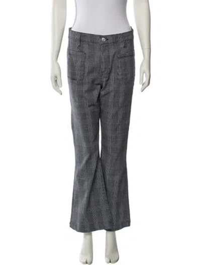 Pre-owned Frame Le Bardot Flare Wide Leg Pants In Gray