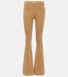 Frame High-rise Flared Jeans In Beige