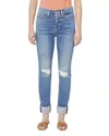 Frame Le High Skinny Cropped Distressed High-rise Skinny Jeans In Multi