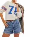 Frame Le Brigette Shorts In Rhode In Blue