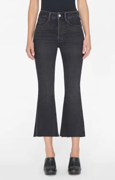 Frame Le Crop Flare Jeans In Hutchinson In Grey