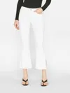 Frame Le Crop Flare Mini Slits Jeans In Blanc