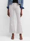 FRAME LE CROP FLARE MINI SLITS JEANS IN WHITE