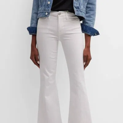 Frame Le Crop Flare Mini Slits Jeans In White