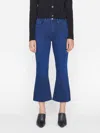 Frame Le Crop Flare Raw After Jean In Fiona In Blue