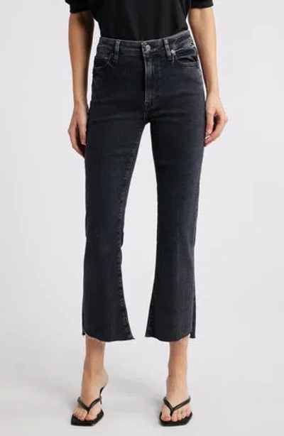 FRAME FRAME LE CROP HIGH WAIST RAW HEM MINI BOOTCUT JEANS