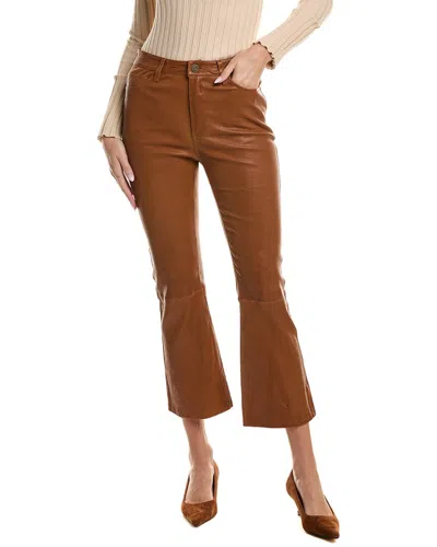 Frame Le Crop Leather Tobacco Mini Boot Jean In Brown