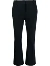 Frame Le Crop Mini Boot Bootcut Trousers In Blue