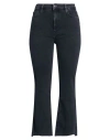 Frame Le Crop Mini Boot Cascade Hem Woman Jeans Blue Size 32 Cotton, Lyocell, Elasterell-p, Elastane In Black